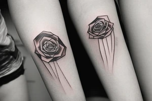 A rose with a halo tattoo idea