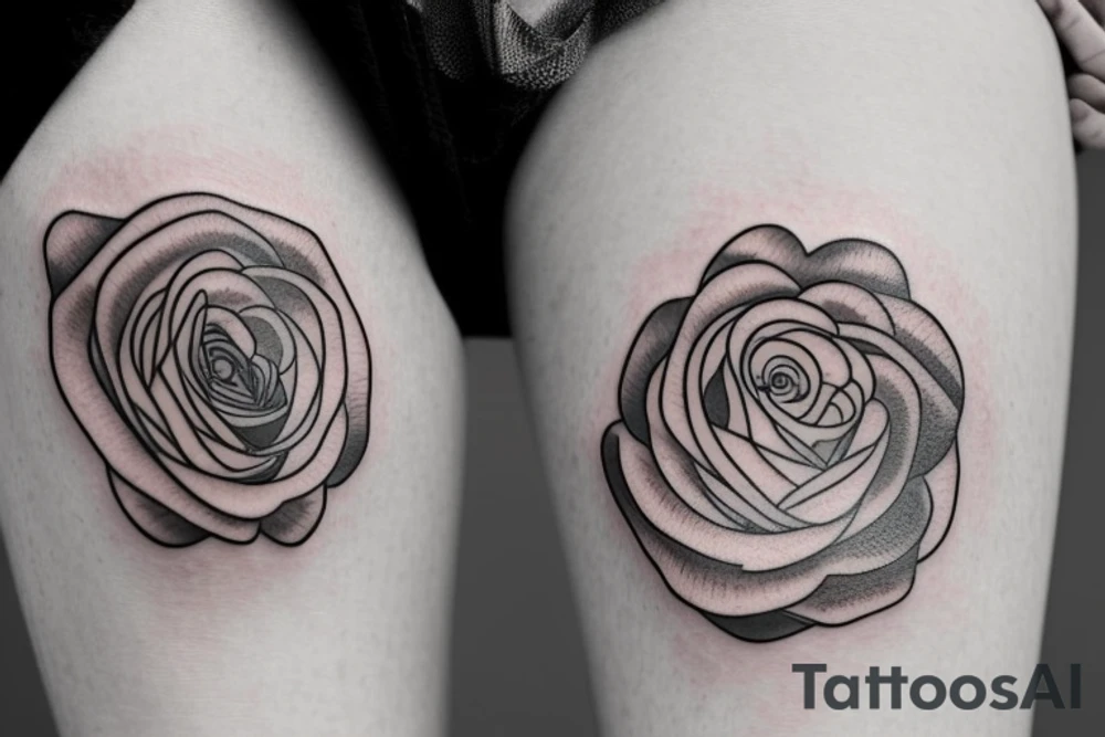 A rose with a halo tattoo idea