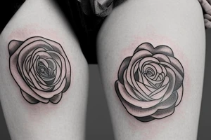 A rose with a halo tattoo idea