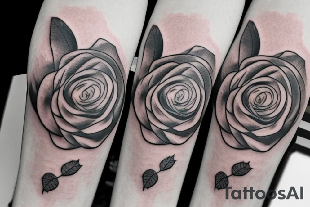 A rose with a halo tattoo idea
