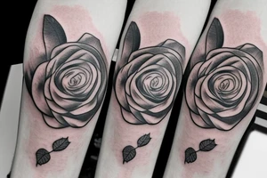 A rose with a halo tattoo idea