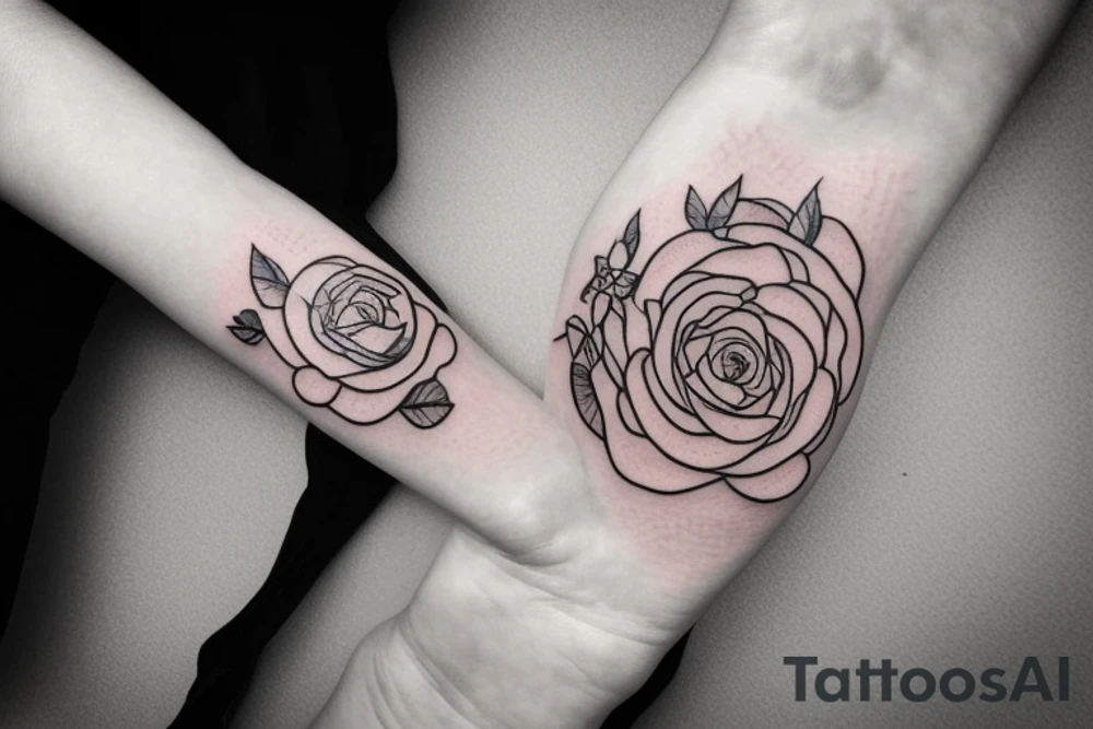 A rose with a halo tattoo idea