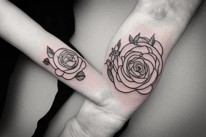 A rose with a halo tattoo idea