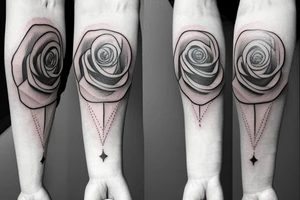 A rose with a halo tattoo idea