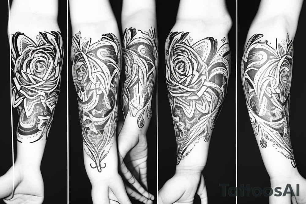Right arm sleeve, inner forearm wording "in the end only kindness matters" tattoo idea