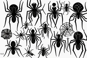 Skinny spider tattoo idea