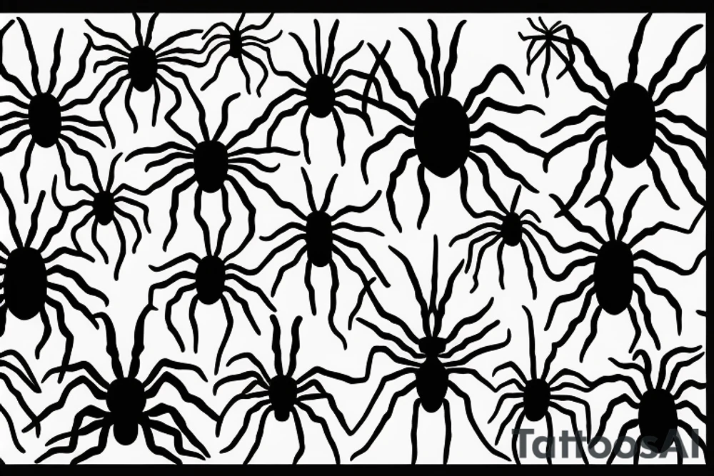 Skinny spider tattoo idea