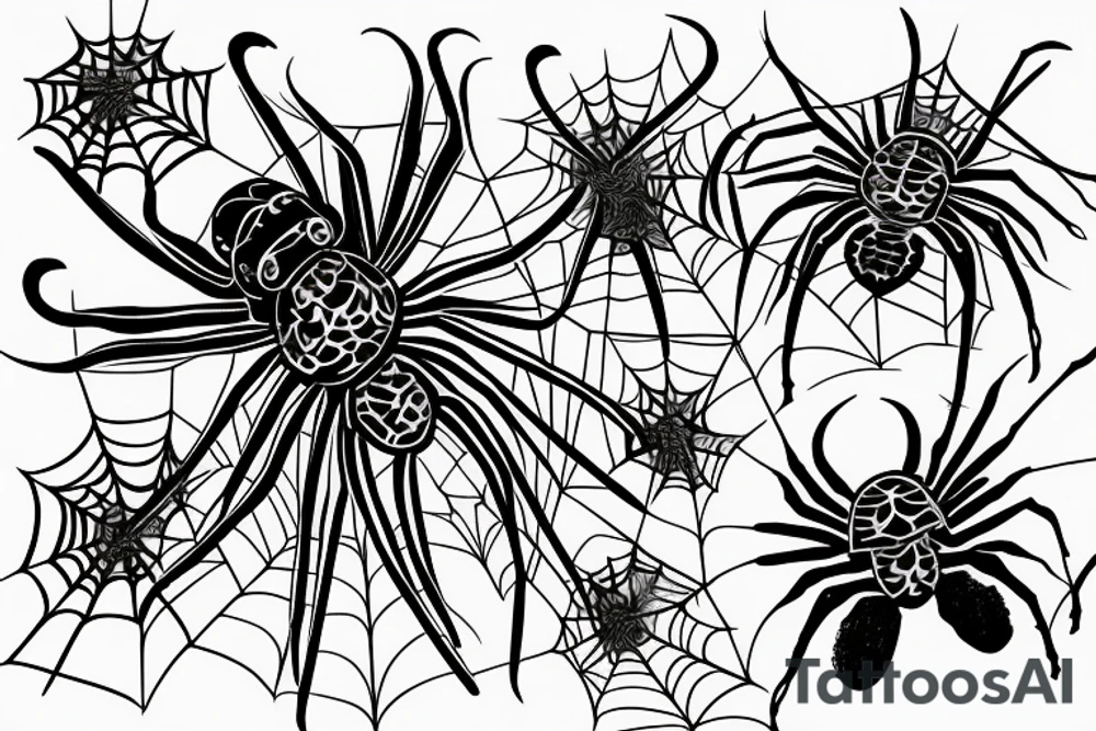 Skinny spider tattoo idea