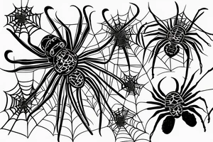 Skinny spider tattoo idea