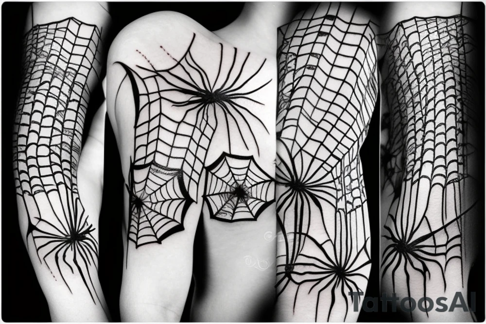 Skinny spider tattoo idea