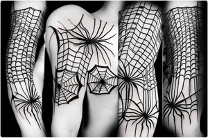 Skinny spider tattoo idea