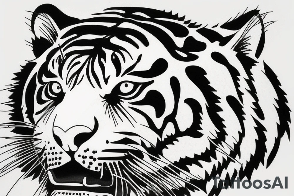 powerful tiger tattoo idea