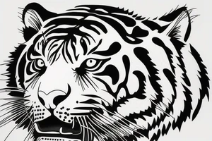 powerful tiger tattoo idea