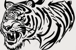 powerful tiger tattoo idea
