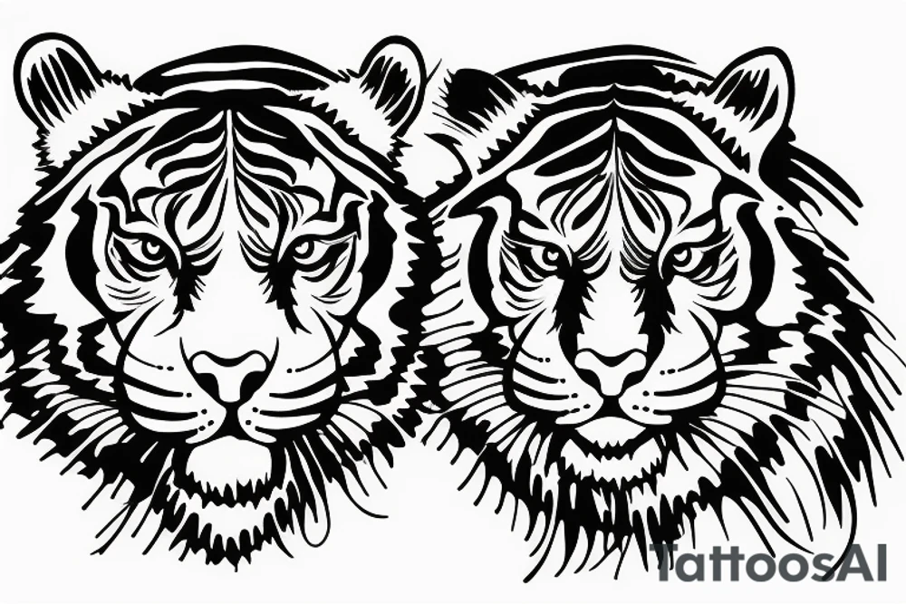 powerful tiger tattoo idea