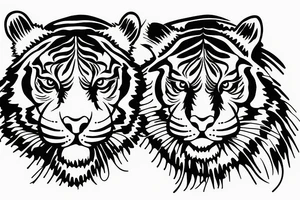 powerful tiger tattoo idea