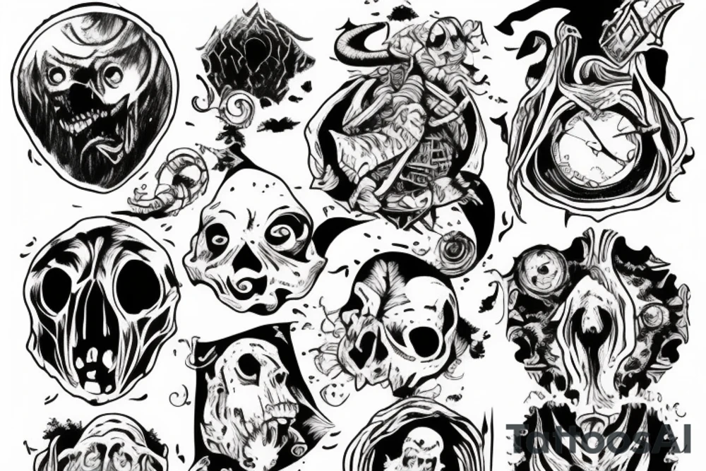 Adventure, Fantasy, and Horror from the movie The Pagemaster. tattoo idea