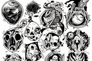 Adventure, Fantasy, and Horror from the movie The Pagemaster. tattoo idea