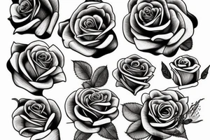 Rose outline only tattoo idea