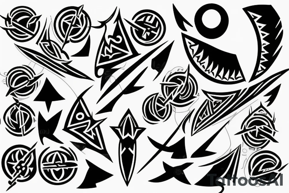 arrow with moon and star tattoo idea