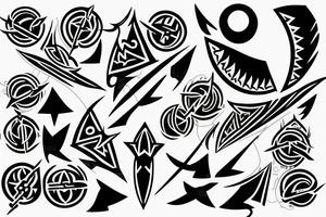 arrow with moon and star tattoo idea