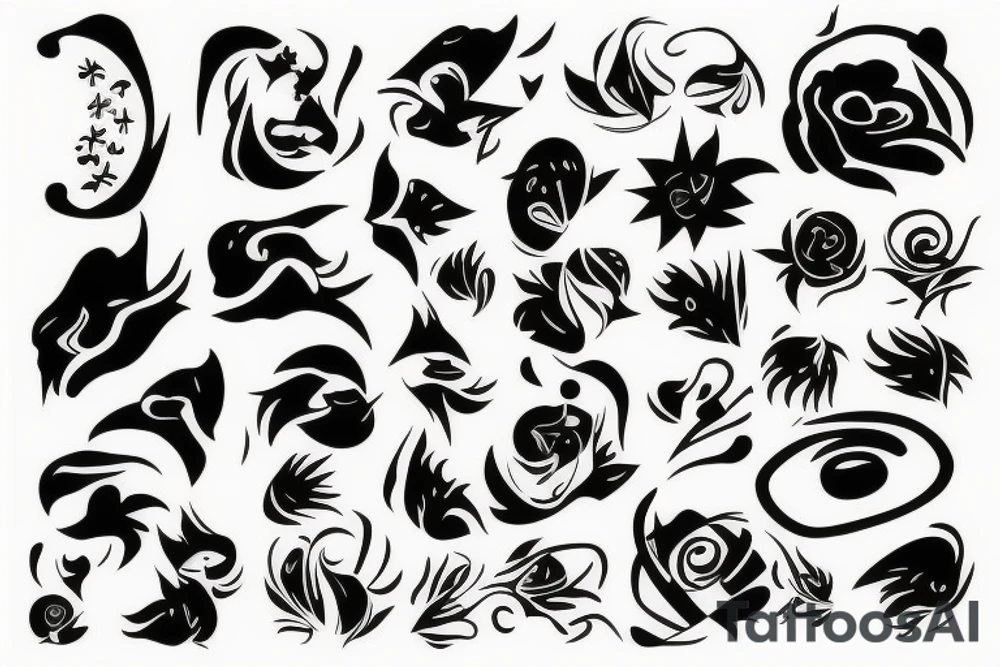 Abstraction of pain and loneliness tattoo idea