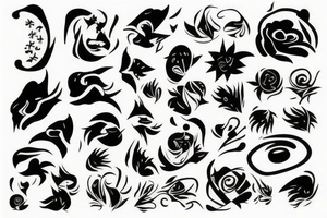 Abstraction of pain and loneliness tattoo idea