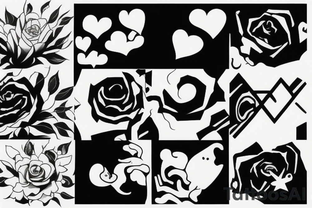 Abstraction of pain and loneliness tattoo idea