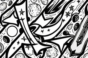 moon and star and arrow tattoo idea