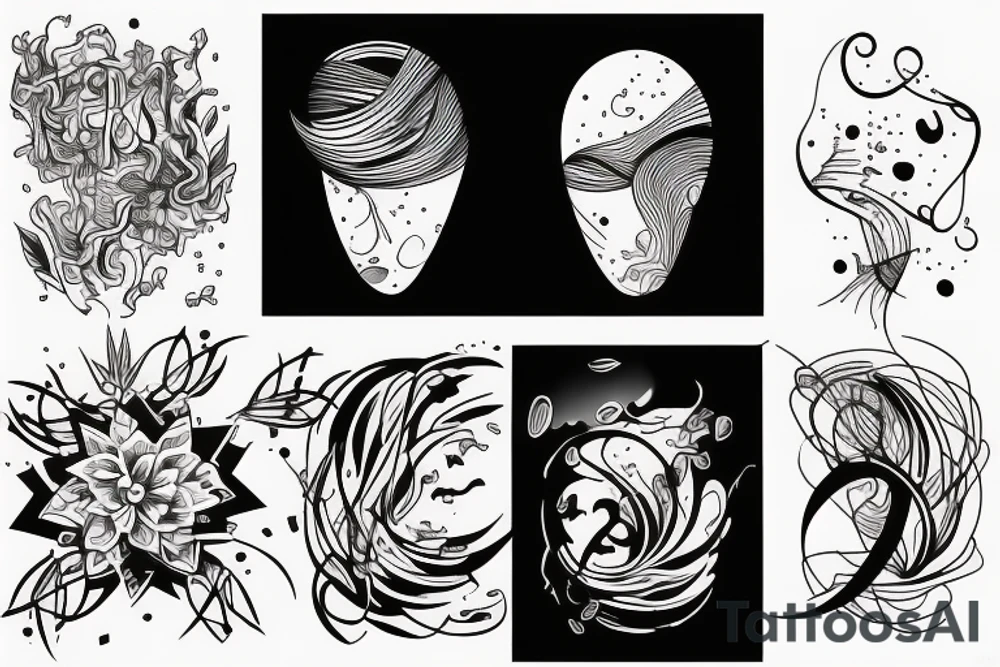 Abstraction of pain and loneliness tattoo idea