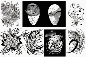 Abstraction of pain and loneliness tattoo idea