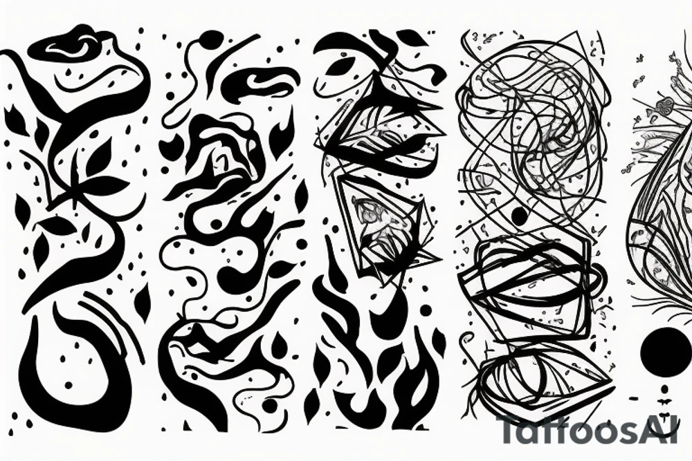 Abstraction of pain and loneliness tattoo idea