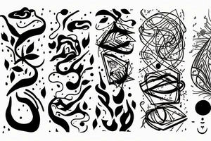 Abstraction of pain and loneliness tattoo idea