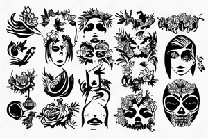 pain , cry tattoo idea