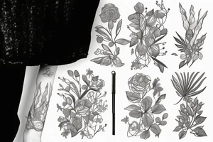 Spoon with plants tattoo idea