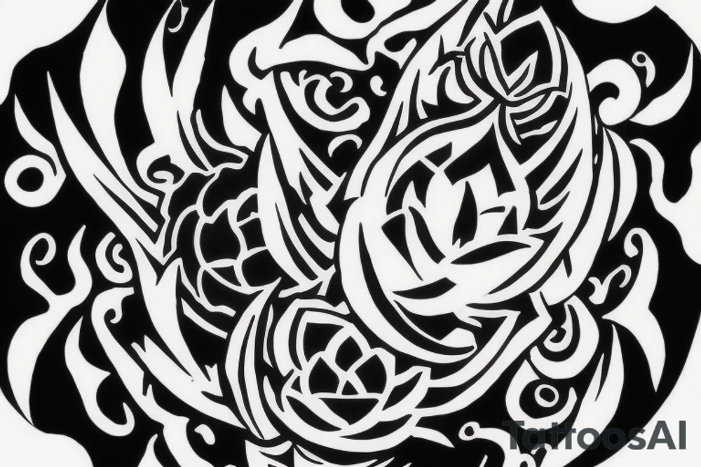 American traditional black vase with white lotus girl for avatar the last airbender inside it tattoo idea