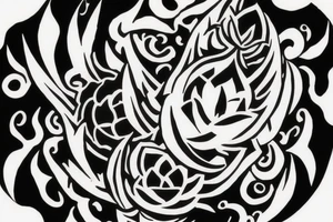 American traditional black vase with white lotus girl for avatar the last airbender inside it tattoo idea