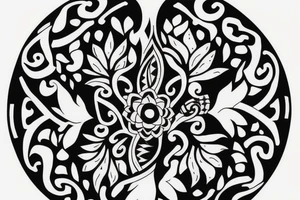 American traditional black vase with white lotus tile from avatar the last airbender inside it tattoo idea