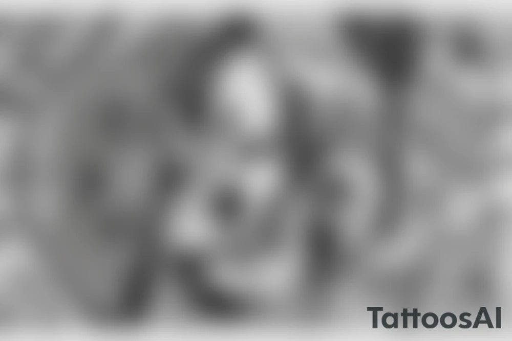 American traditional black vase with white lotus tile inside it from avatar the last airbender inside it tattoo idea