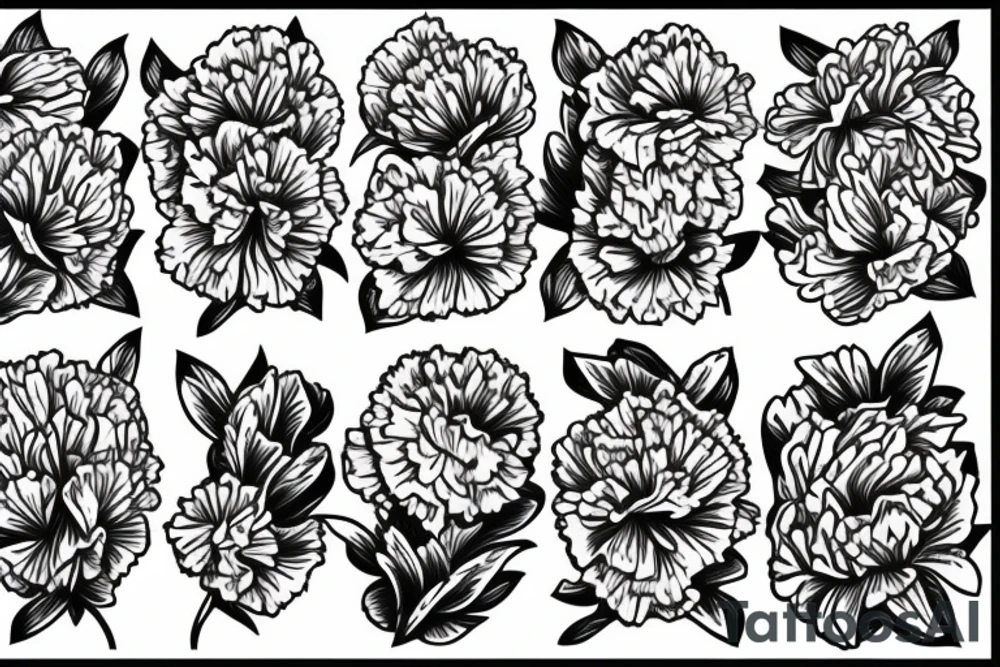 carnation flower with the name Eli tattoo idea