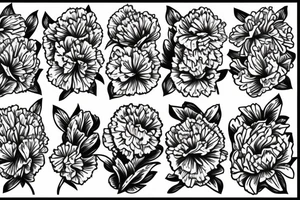 carnation flower with the name Eli tattoo idea