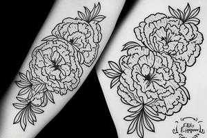 carnation flower with the name Eli tattoo idea