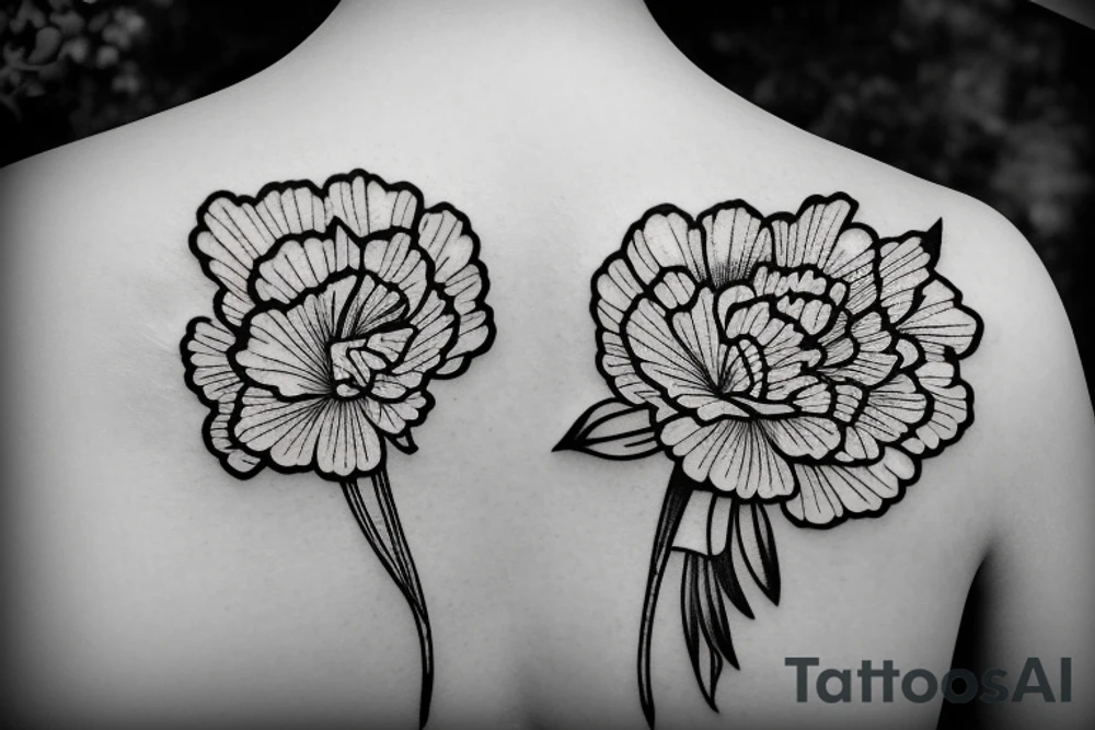 carnation flower with the name Eli tattoo idea