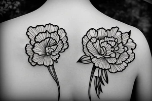 carnation flower with the name Eli tattoo idea