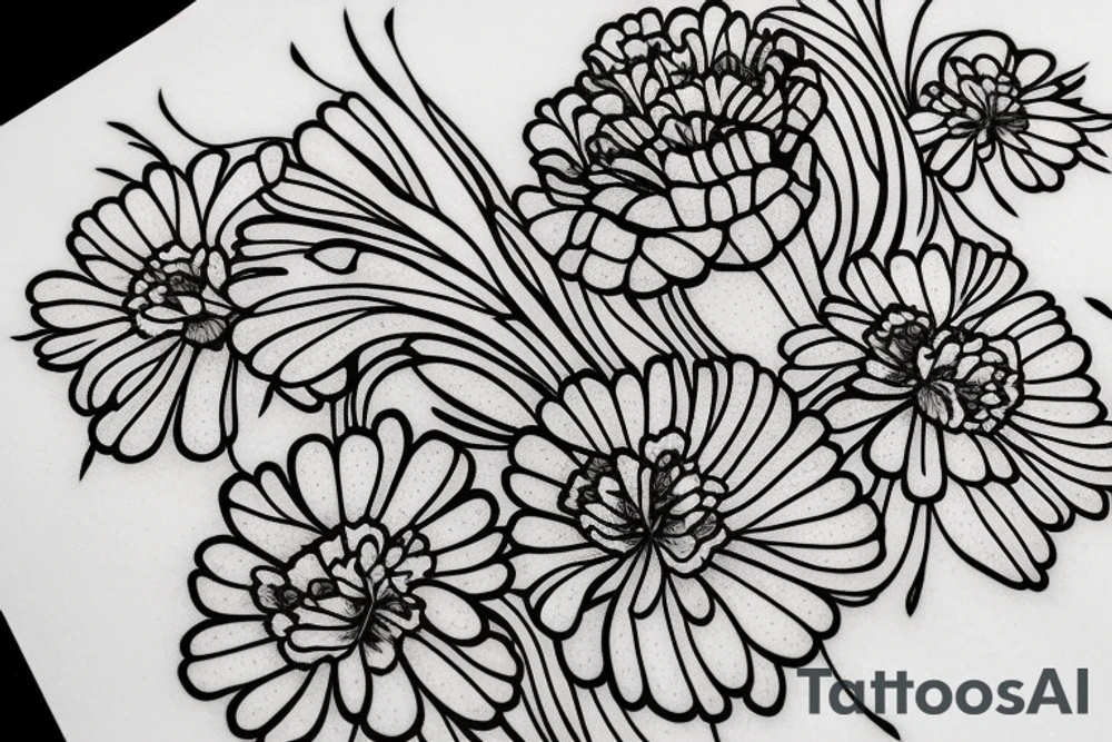 carnation flower with the name Eli tattoo idea