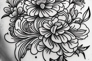 carnation flower with the name Eli tattoo idea