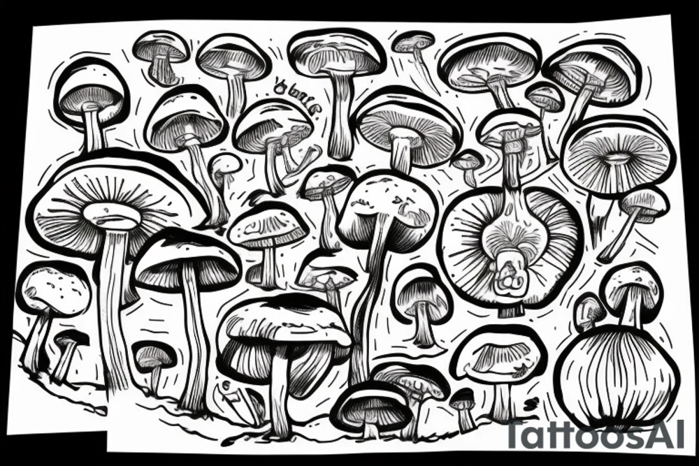 Mushrooms dmt eyes tattoo idea