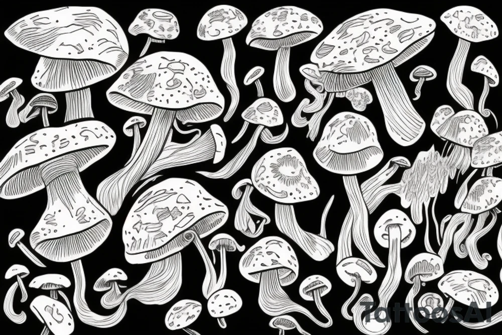 Mushrooms dmt eyes tattoo idea