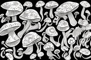 Mushrooms dmt eyes tattoo idea