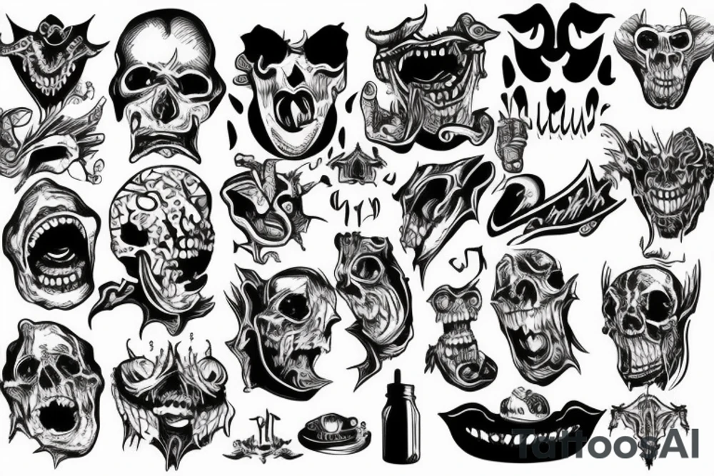 throat tattoo devil hell tattoo idea